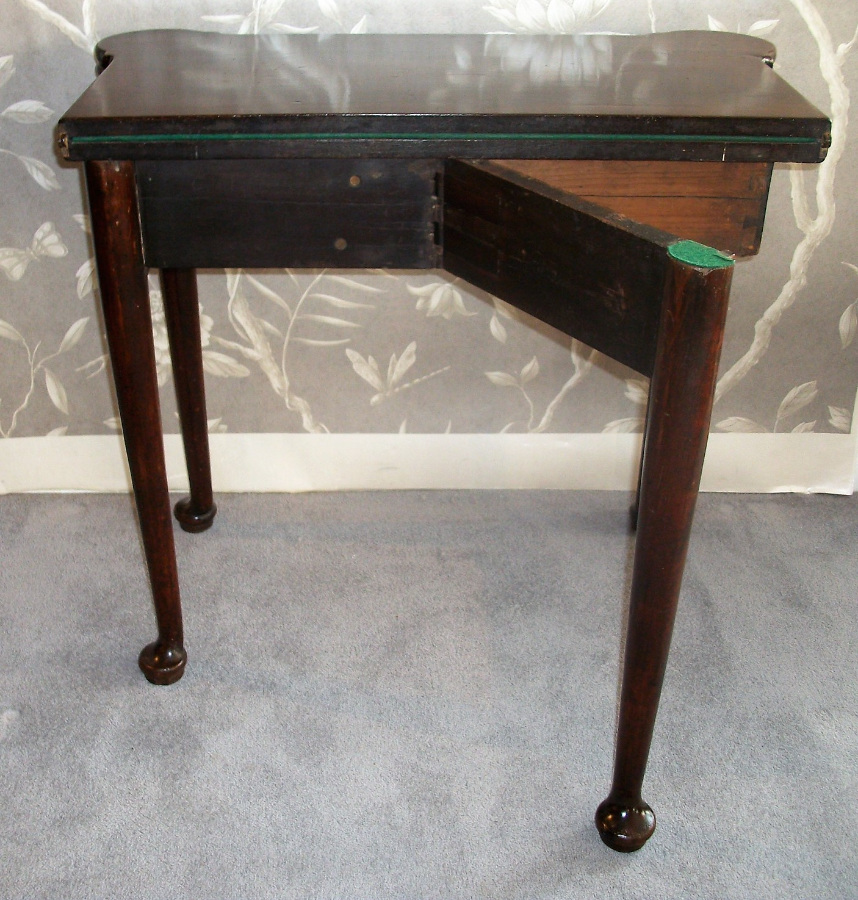 Rare George II walnut Games Table